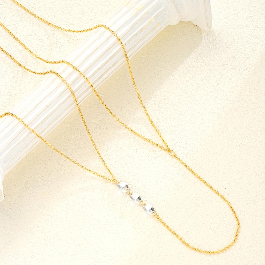 Sexy Women's Zircon Chest Waist Body Chain Simple Gold Color Summer Bikinis Body Chain Fashion Beach Party Jewelry Accessories