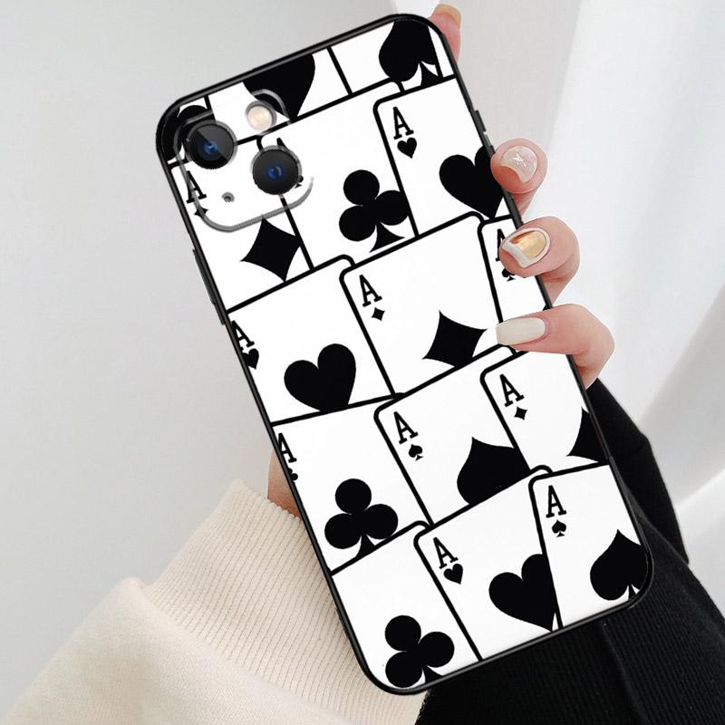 Чехол для телефона с изображением игральных карт для казино для iPhone 17 Pro Max 16 15 14 11 12 13 Pro Max mini 15 16 Plus 16e 17 Air