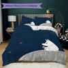 Comet in Moominland Pattern Bedding,Quilt Set Quilt Cover Pillowcase Home Birthday Gift(1 * duvet cover + 2 * pillowcase, without core)_lx