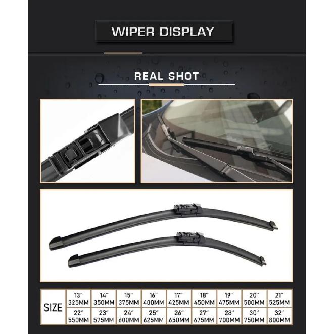 For Toyota C-HR CHR 2016-2023 2017 2018 2019 Wiper Front & Rear Wiper Blades Windshield Windscreen Window Brushes 26"+16"+14"