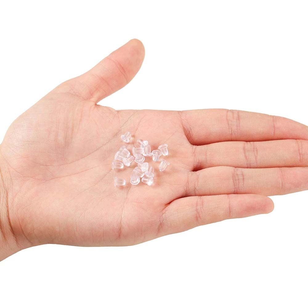 Jewelry Parts Jewelry Making Ear Protect Pure Color Ear Hole Blockage Ear Post Plastic Stud Earring