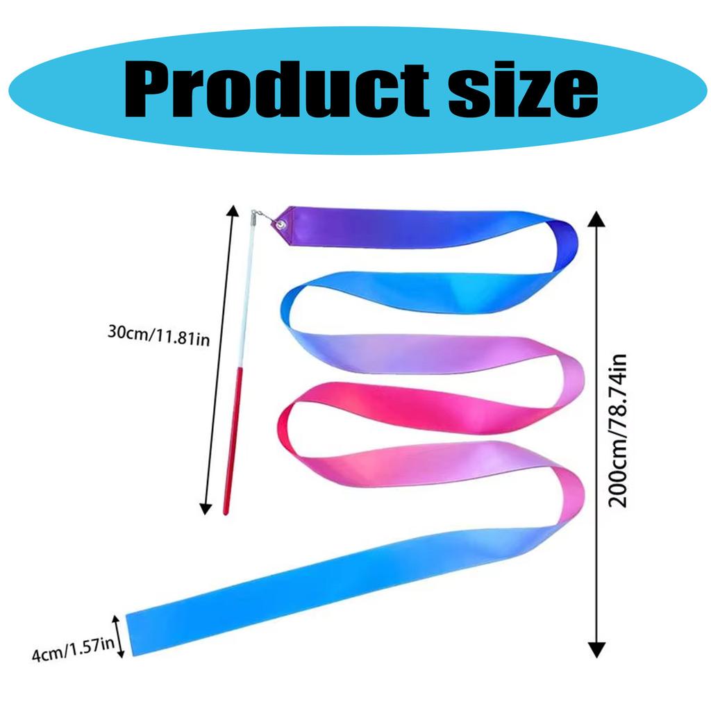 Gymnastic Ribbon Sparkling Dance Ribbon Twirling Batons Long Ribbon Streamers Rhythmic Gymnastics for Artistic Dancing