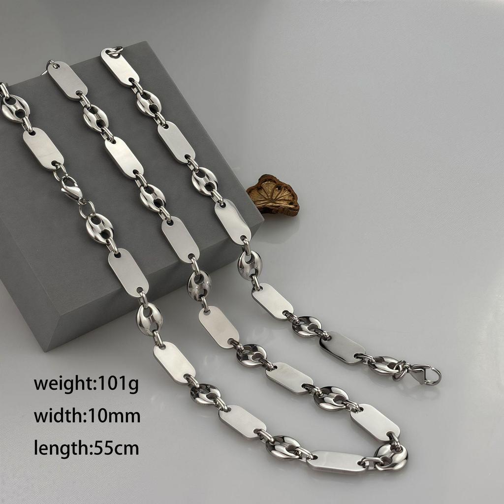 Модное ожерелье ручной работы «Императорская цепь» - Гладкая нержавеющая сталь с большим отверстием