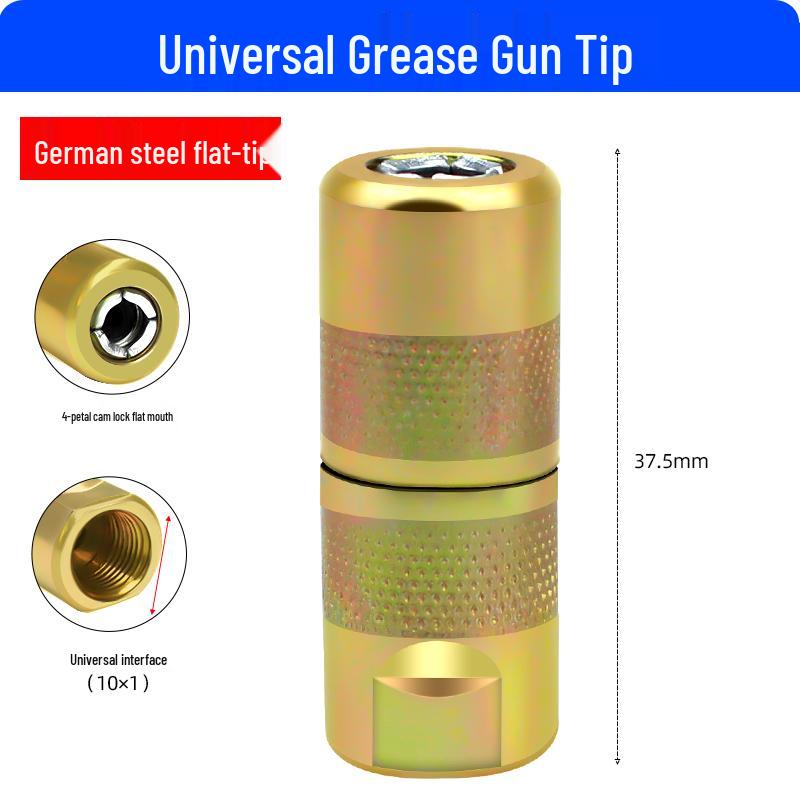 Excavator Oil Leak-Proof Grease Gun Tip: Flat & Sharp Mouth, Thickened Universal Tube, Pneumatic Soft/Hard Tube Accessories.