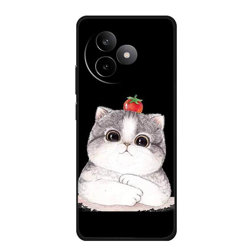 Чехол для телефона Xiaomi Redmi K80 Ultra Чехол Мягкий Черный Силикон Мультяшный Кот ТПУ Funda Для Redmi K 80 Ultra Чехол Coque 6.83" Корпус