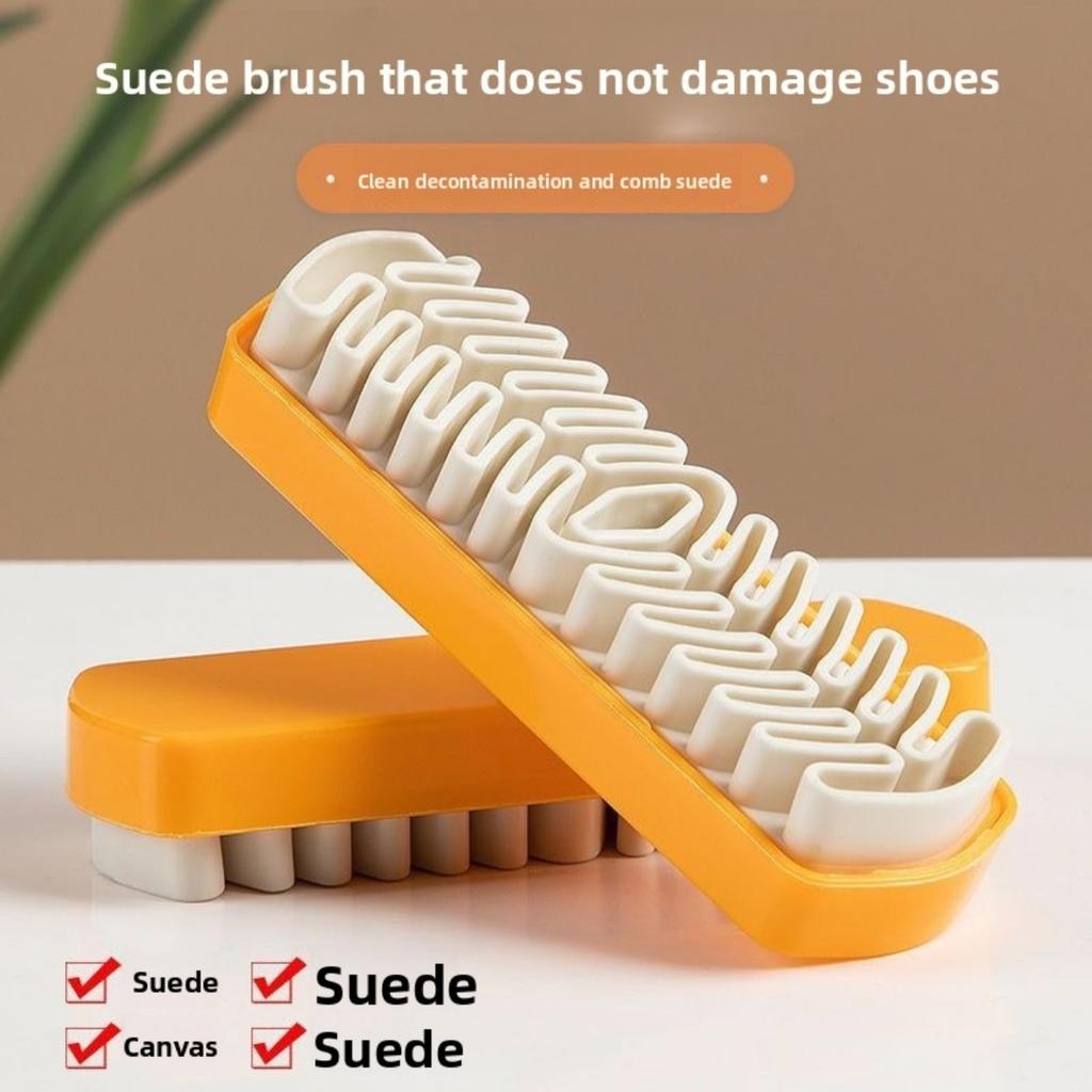 Advanced Suede and Horsehair Soft Brush Imitation Leather Shoe Cleaning Brush - Effectively Cleans Delicate Shoes, Suitable for Boots, Bags