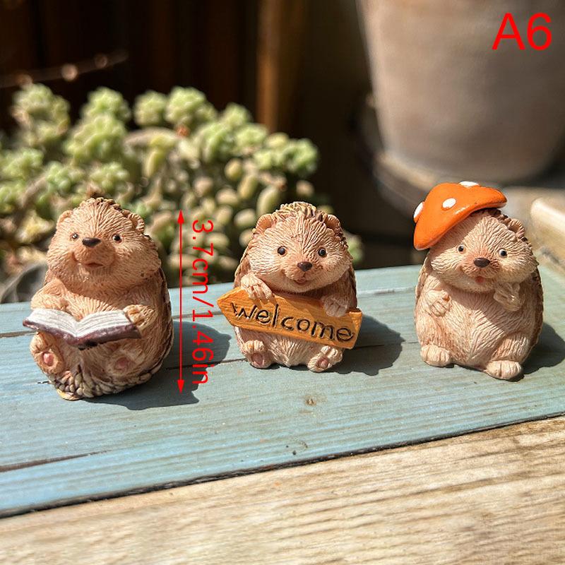 1Pc Mini Countryside Turtles Rabbits Hedgehog Statues Sculptures Yoga Figurine Living Room Home Fish Tank Decor Desk Ornaments
