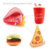 Fries Burger Shape Small Dog Toy Pizza Puppy Sound Pet Toy Dogs Chew Squeak Toys 1