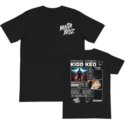 Мужские футболки Bando Boyz Free Tour 2025 Футболка с графическим принтом Kidd Keo Летняя хлопковая футболка с коротким рукавом Уличная одежда