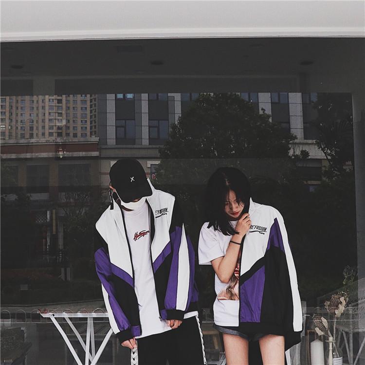 Куртка пэчворк в стиле колор-блок Харадзюку - Унисекс летний уличный стиль