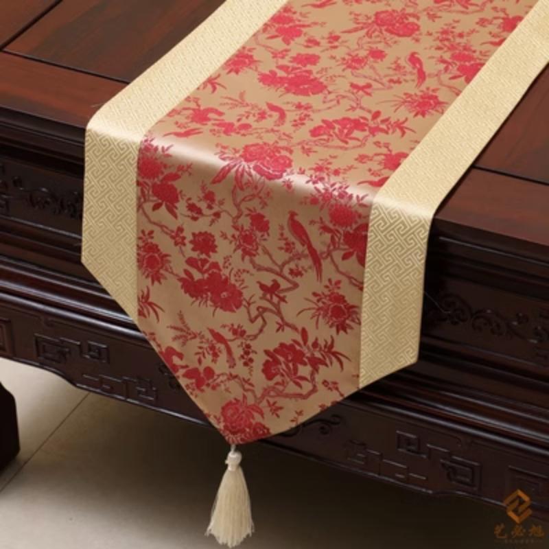 Новый китайский стиль тканый парчовый настольный флаг, современная мода, простой настольный флаг, сельский обеденный стол, чайный стол, скатерть