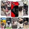Милый мопс чехол для телефона iPhone 16 13 15 14 12 11 Pro MAX XR X SE XS 7 8 Plus Мягкий ТПУ чехол