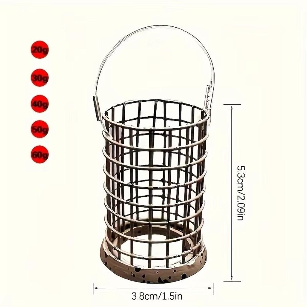 Все размеры кормушки-клетки 20г/30г/40г/50г/60г Высококачественные кормушки Прочные металлические кормушки Рыбалка с прикормкой