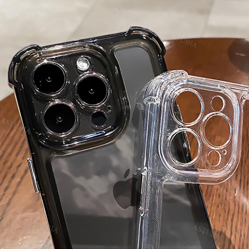 Shockproof Silicone Transparent Phone Case For iPhone 16 15 14 13 12 11 Pro Max 16 Plus XR X XS Max Not Yellowing Soft Cover