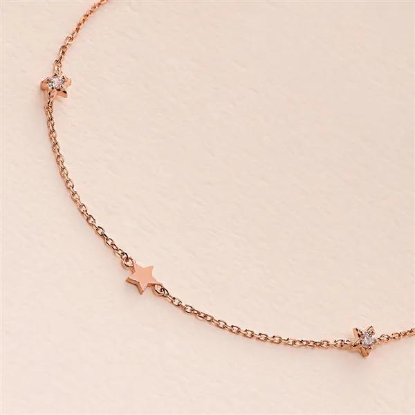 14K bracelet chain gold bracelet star