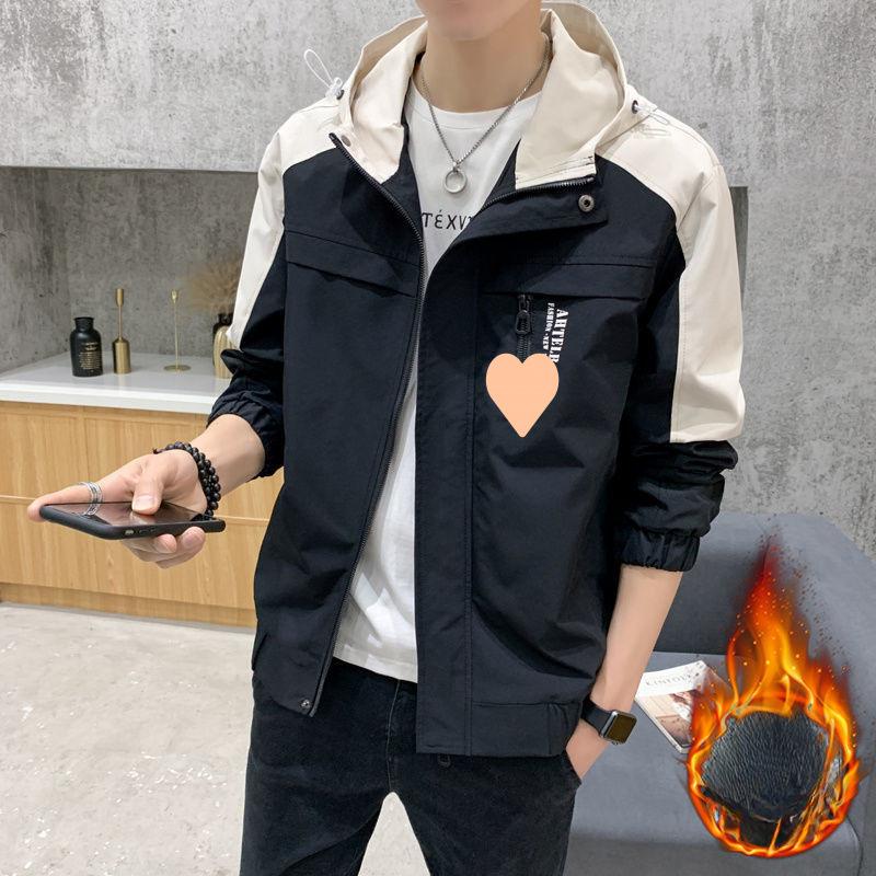 Куртка мужская весна, осень и зима новинка тренд с капюшоном повседневная универсальная свободная куртка верхняя одежда