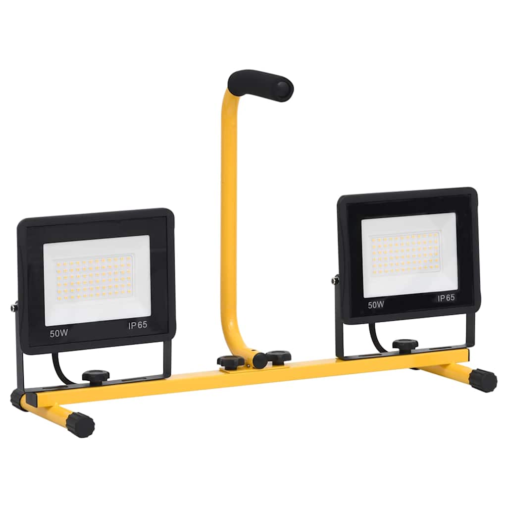 LED Floodlight with Handle 2*50 W Warm White