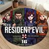 Resident Evil Round Area Rug Carpet Rug For Living Room Bedroom Sofa Playroom Decor Nonslip Floor Mat