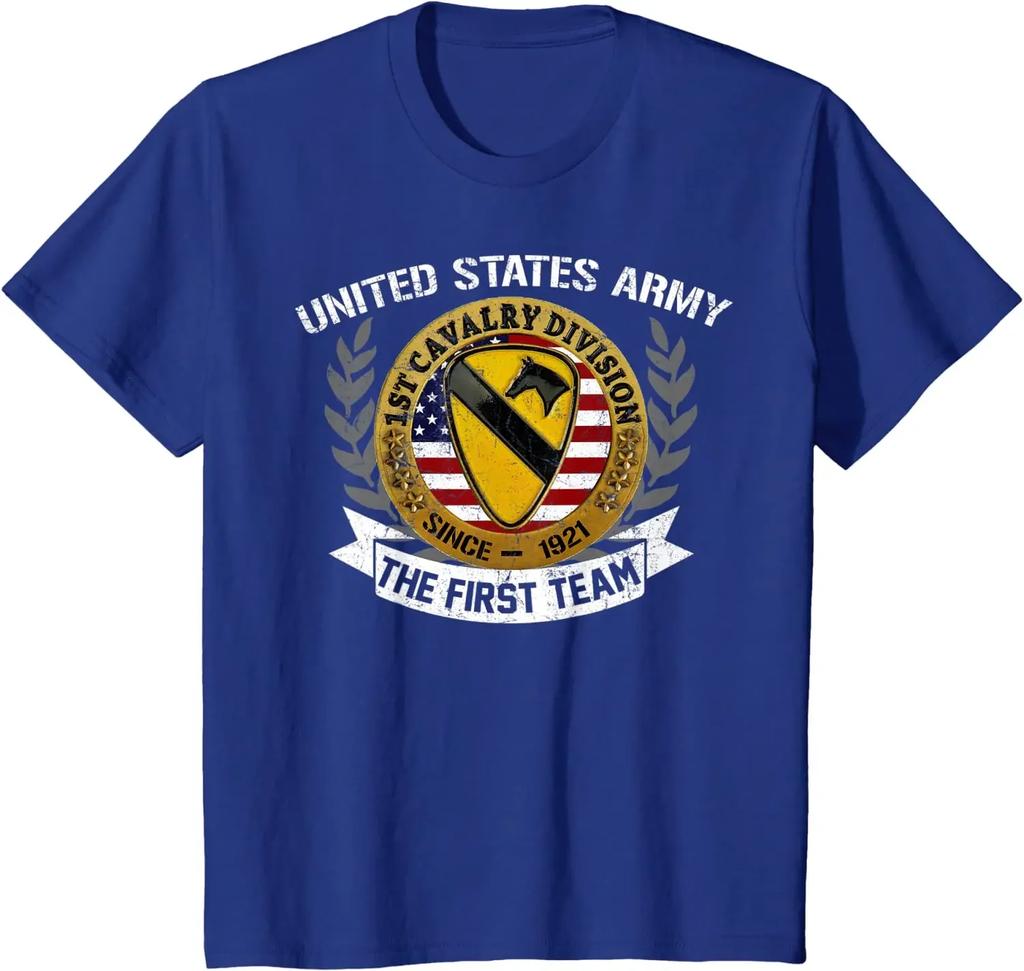 1st Air Cavalry Division US Army Veteran Unisex TShirt Short Sleeve Casual 100 Cotton ONeck Summer Tees