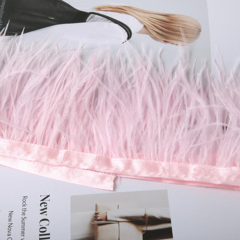 Платье из страусиных перьев 8-10 см, модное украшение, ткань с перьями и кисточками, аксессуары для одежды 