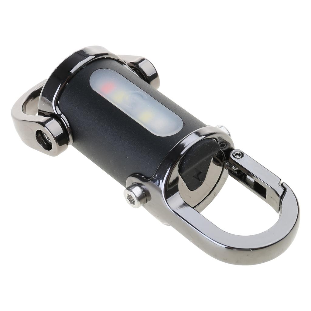 Portable LED Work Light Keychain Pendant USB Rechargeable Flashlight Keyring for Camping Pocket Sized Key Chain Tool