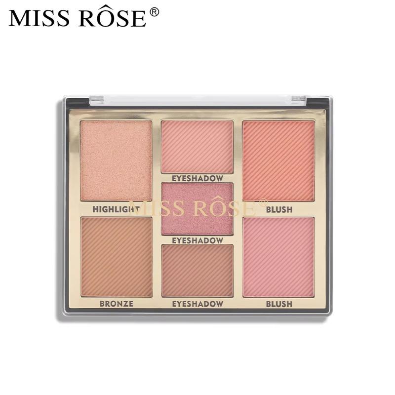 7 Color Blusher Highlight Contour Palette Make Up Pearl Natural Finish Matte Sheer Coverage Blush Pallete
