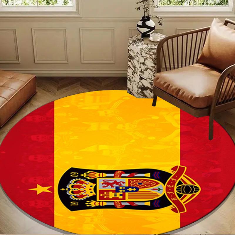 1PC rug Spain FC Crest Round mat Home Decor, Chair rug For livingroom,Bedroom, doormat home decor Birthday Gift Christmas Gifts