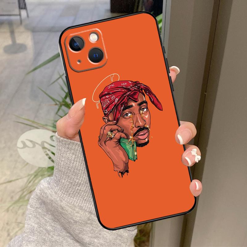 Рэпер 2pac Певец Тупак Чехол Для iPhone 16 Pro Max 15 14 12 11 13 17 Pro Max Plus 12 13 Mini 16e 17 Air Задняя крышка