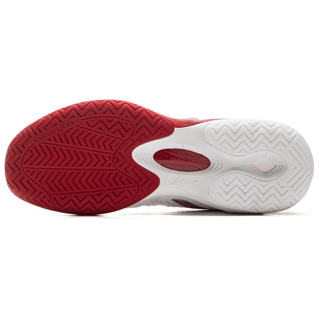 Li Ning Скользкие, износостойкие, дышащие Повседневные Низкие Кроссовки для Настольного Тенниса Унисекс Белый Красный APPV001-1