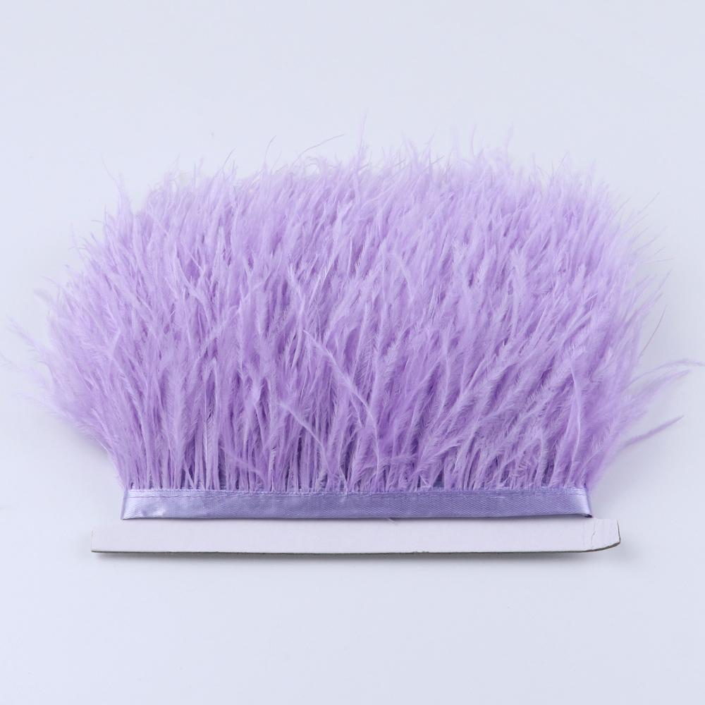 Перо 1 метр Пушистое Синее Страусиные Перья Отделка Бахрома 8-10 см Свадебное Украшение Лента из Перьев для Вечеринки Одежды Шитье Перья Поделки