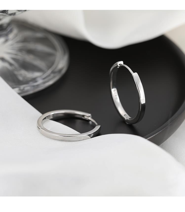 Заводские серьги-кольца из стерлингового серебра 925 пробы, круглой формы, персонализированные, минималистичный стиль, для женщин