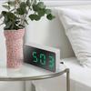 Digital Alarm Clock With LED Mirror Display Snooze Function USB Powered Table Clock For Home Decor Bedroom Night