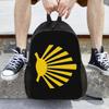 Символ Пути Сантьяго Большая Желтая Ракушка Гребешок Рюкзак Daypack Мальчики Девочки Сумка для Книг Школьная Сумка Наплечные Сумки для Мужчин Женщин