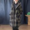 Women's Winter Plus Size Medium-length Cotton Coat Plaid Hooded Thickened Warm Cotton Jacket
