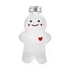 Cute Gingerbread Man Drinking Cup Portable Shaker Drink Bottle Kitchen Milk Tea Water Bottle Home Couple Christmas Bottle Gifts