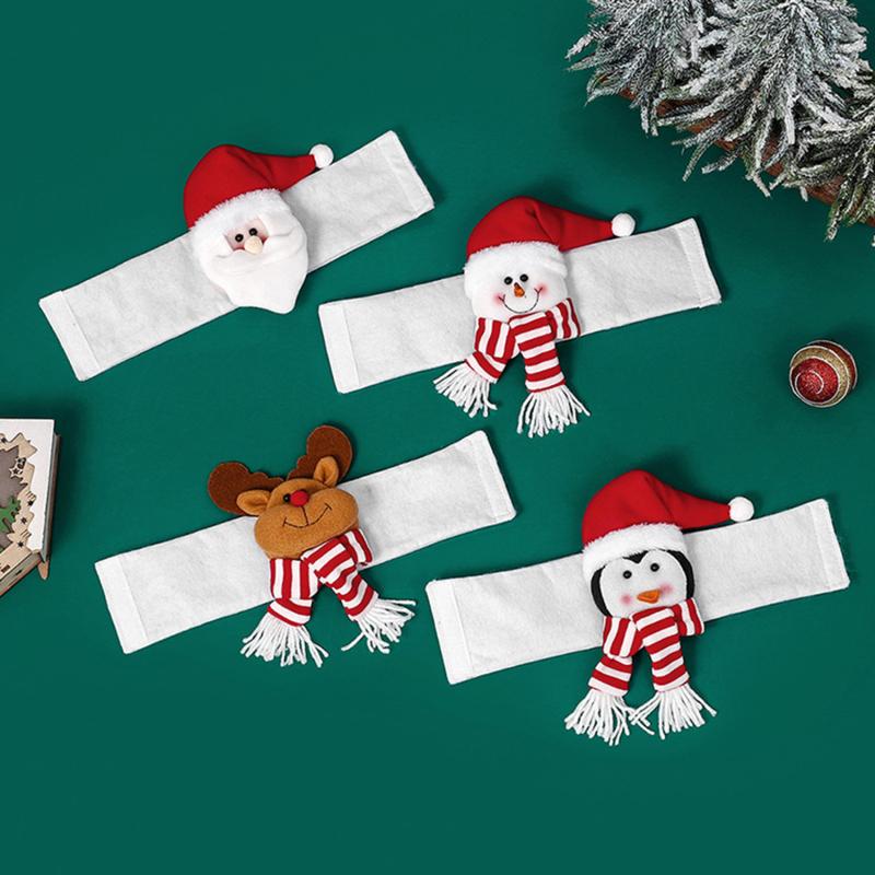 Christmas Cartoon Curtain Clasp Penguin Santa Claus Snowman Elk Holder Xmas Decor For Home Accessories