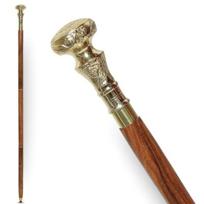 Трость ручной работы из дерева шишам: Ручка из латуни, Викторианский стиль