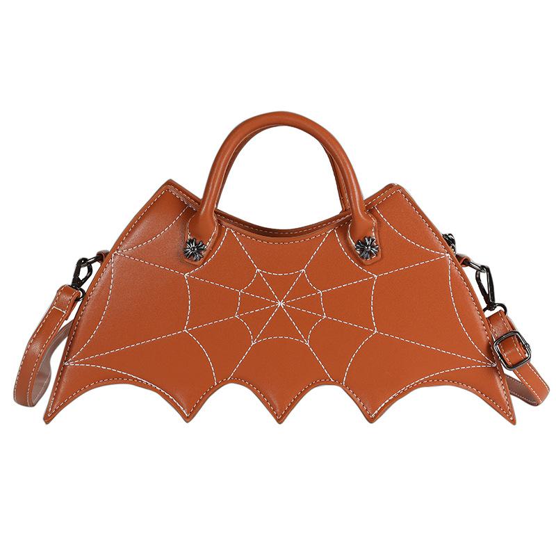 Fashion Creative Spoof Fun Halloween Personality Bat Messenger Bag Ladies Pu Leather Handbag