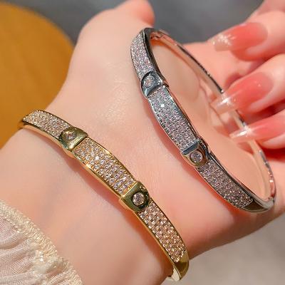 Starry Sky Wide Edition Медный комплект Цирконий Браслет Подарочный Премиум Парный Браслет с Аксессуарами