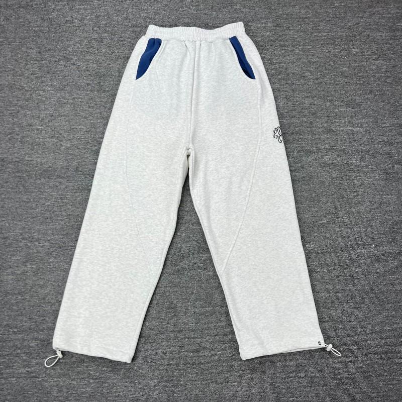 Mertra Patchwork Embroidered Fleece Hoodie Sweatshirt Loose Pants Set Men Women Streetwear