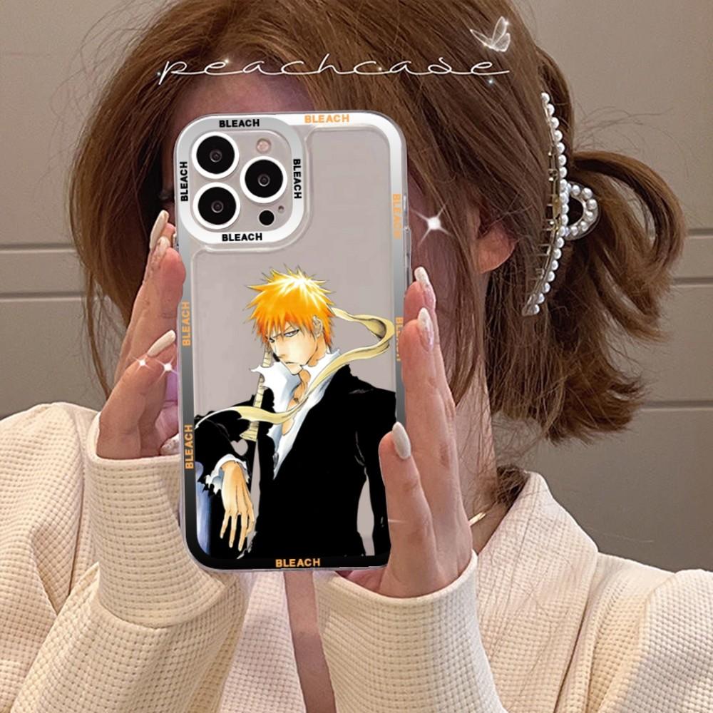 Чехол для телефона Bleach Куросаки Ичиго для iPhone 15 11 12 13 14 Mini Pro Max XR X XS TPU Прозрачный чехол