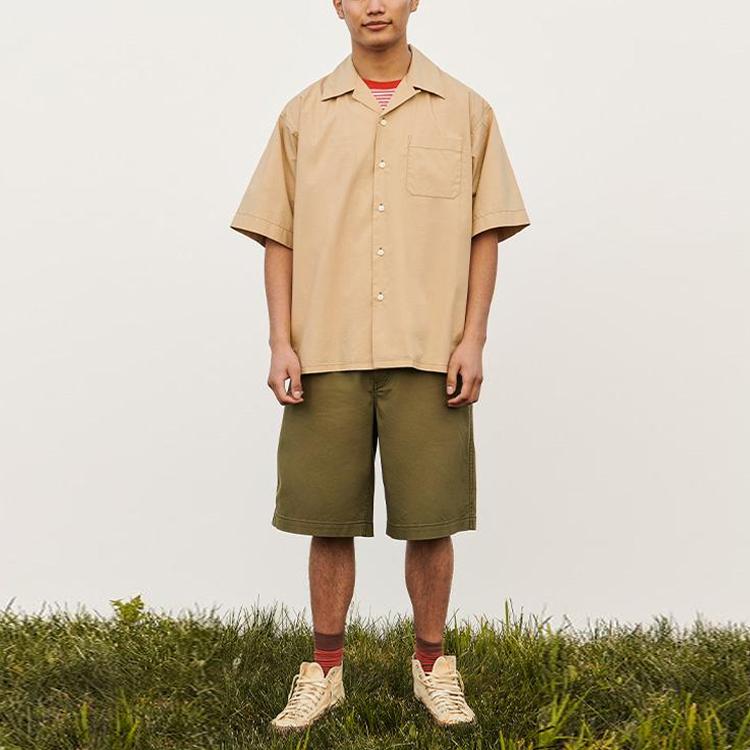 Uniqlo Широкие шорты-коробка X MARNI (Азия) Оливковый Унисекс Уличная одежда 449563-57