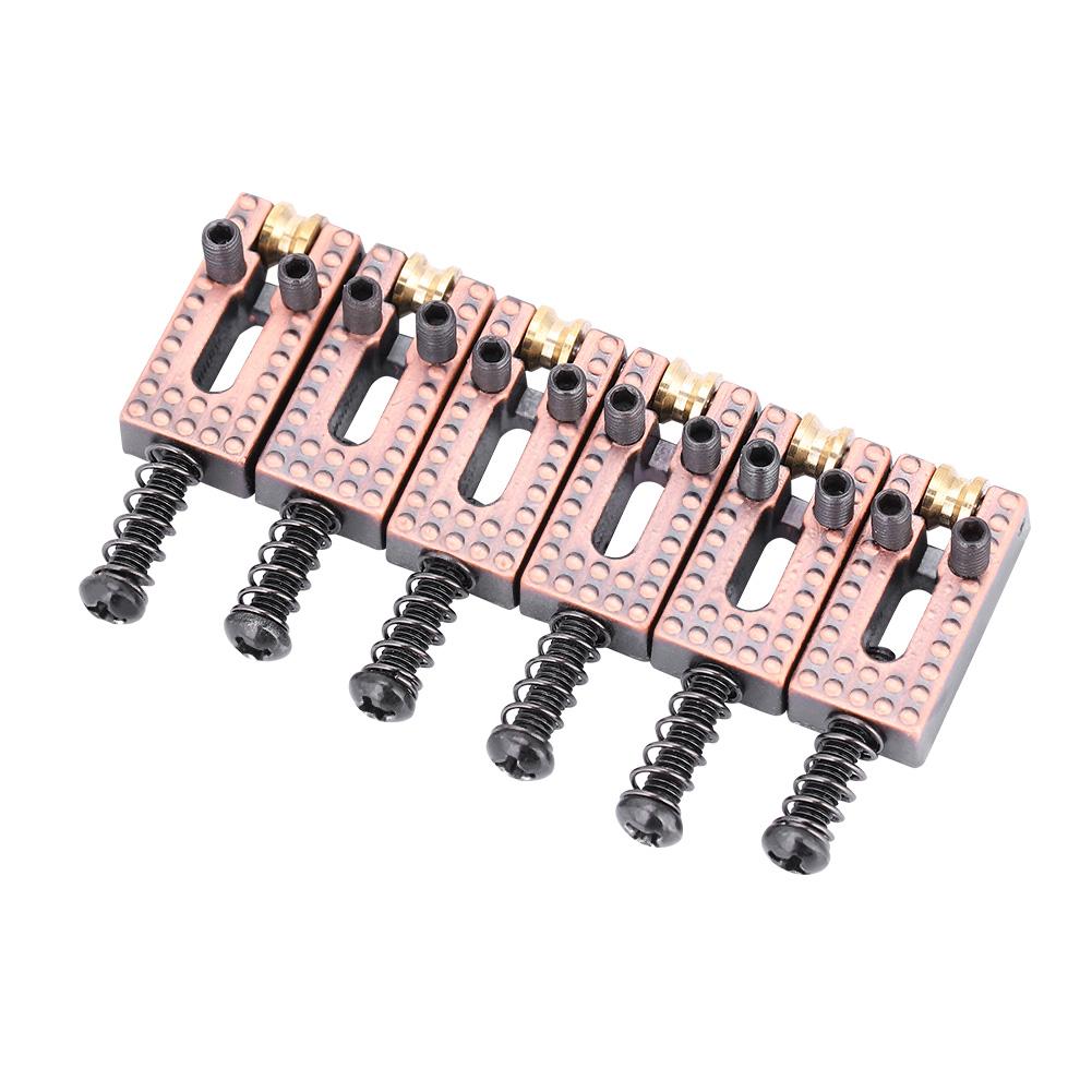6PCS Guitar Saddles with Roller Bridge Guitar Repair Parts