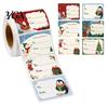 Personalized Gift Marking Tags 180PCS/Roll Christmas Writable Stickers, Self-Adhesive Decorative Labels, Featuring Snowman And Tree Handmade