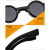 Trending UV400 Clear Ocean Lens Small Round Sunglasses Sun Glasses Rivets Punk Shades