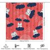 Cute Cats Shower Curtain with Rainbows Waterproof Fabric Print for Home Bath Decor Pink Blue Colorful Design by TaurusDuan