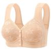 Women's Soft Cotton Front Buckle Wireless Vest Bra - Plus Size, Breathable, Comfortable, Thin Cup, Floral