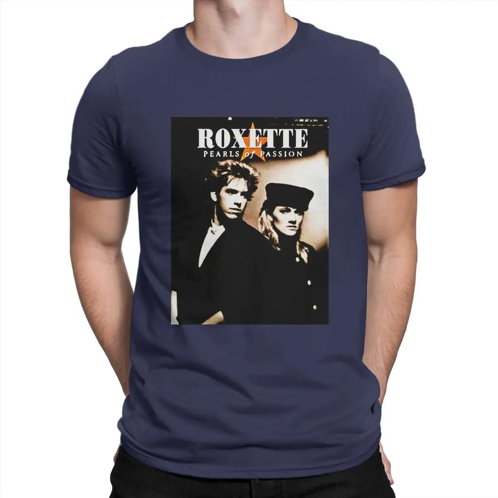 Creative Swedish Band In The 1980s T-Shirts for Men Crew Neck Cotton T Shirts Roxette Short Sleeve Tee Shirt Gift Idea Clothing