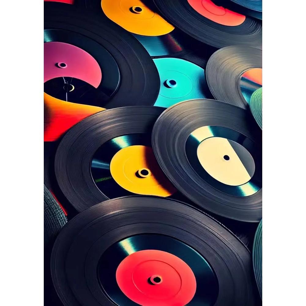 Modern Pop Record Player Music Posters DJ Hip Hop Dancing Couple Turntable Print Canvas Painting Wall Art Picture for Home Decor