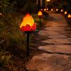 Weather Resistant Lawn Lighting Solar Flame Garden Light, Waterproof LED Torch Light with Stake, Backyard Decoration Outdoor Bonfire for Walkway